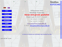 Tablet Screenshot of metallbau-kopischke.de